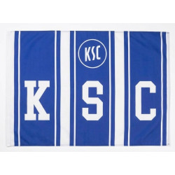 Karlsruher SC Hissfahne mit Schlaufe - Blockstreifen - Fahne | 150 x 100 cm | Flagge | KSC