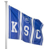 Karlsruher SC Hissfahne mit Schlaufe - Blockstreifen - Fahne | 150 x 100 cm | Flagge | KSC