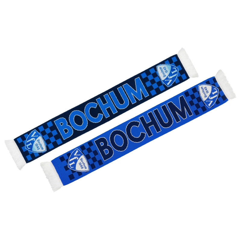 VfL Bochum Schal - Bochum - marine/blau | Karo | Fanschal | Strickschal