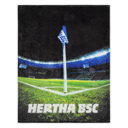 Hertha BSC Berlin Fleecedecke - Eckfahne - 150 x 200 | Kuscheldecke | Decke | HBSCB