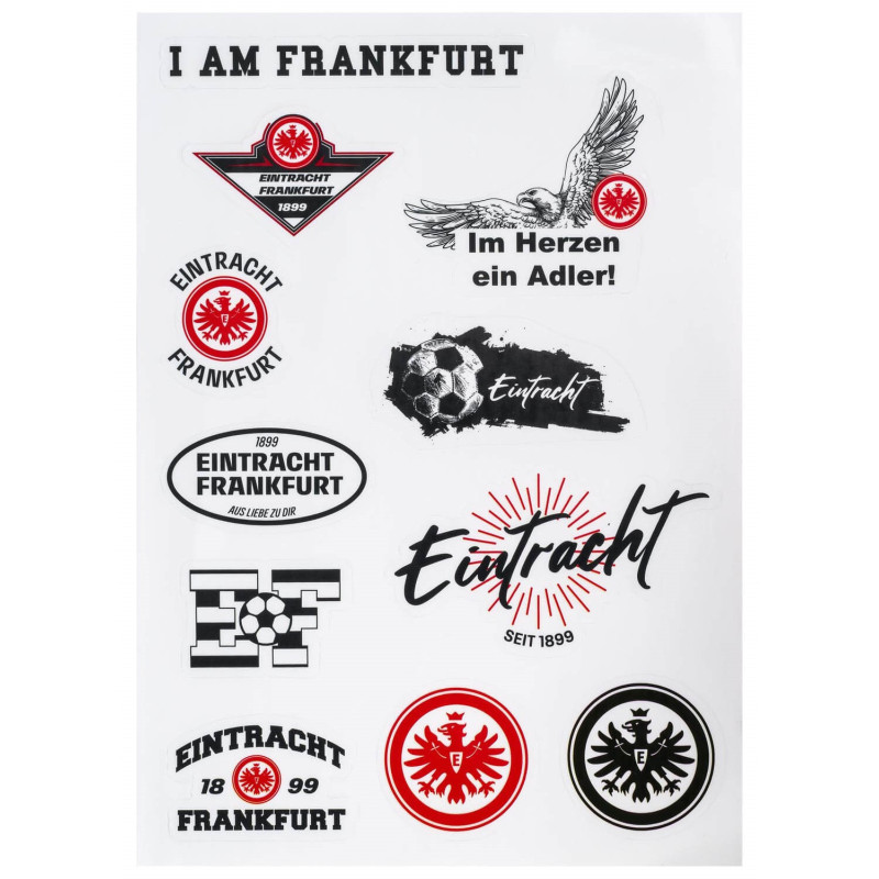 Eintracht Frankfurt Sticker-Set EF 01 | Aufkleberkarte | DIN A5 |  Aufkleber | Sticker | SGE
