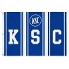 Karlsruher SC Hissfahne mit Ösen - Blockstreifen - Fahne | 150 x 100 cm | Flagge | KSC