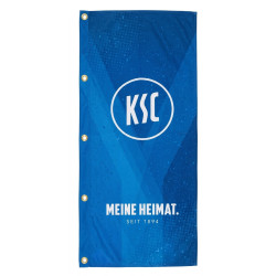 Karlsruher SC Hissfahne mit Ösen - Meine Heimat - Fahne | 120 x 300 cm | Flagge | KSC