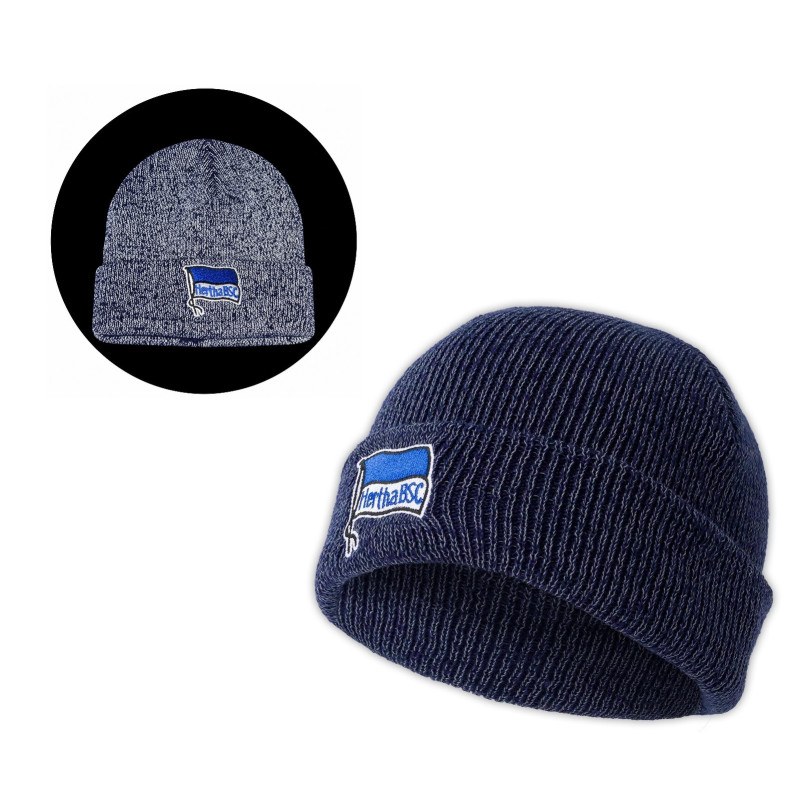 Hertha BSC Berlin Kinder Mütze - Reflective -  Beanie | Fahne | reflektierend | HBSCB