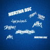 Hertha BSC Berlin Aufkleberkarte - Graffiti - weiß | Sticker | Aufkleber | HBSCB