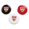 VfB Stuttgart Button 3er Set - Logo - Anstecker  | schwarz-weiß-rot | Pin