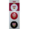 VfB Stuttgart Button 3er Set - Logo - Anstecker  | schwarz-weiß-rot | Pin