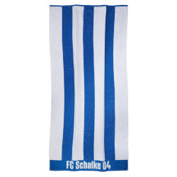 FC Schalke 2er Set Duschtuch & Handtuch Streifen | königsblau-weiß | 70 x 140 cm + 50 x 100 cm | S04