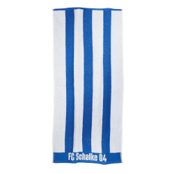FC Schalke 2er Set Duschtuch & Handtuch Streifen | königsblau-weiß | 70 x 140 cm + 50 x 100 cm | S04