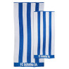 FC Schalke 2er Set Duschtuch & Handtuch Streifen | königsblau-weiß | 70 x 140 cm + 50 x 100 cm | S04