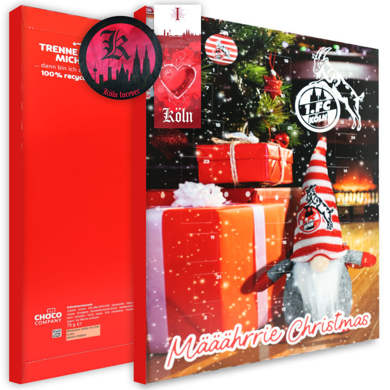 1. FC Köln Adventskalender gefüllt Schokoladen | Weihnachtskalender