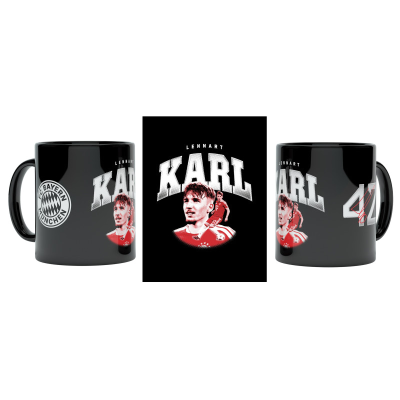 FC Bayern München Tasse - Lennart Karl - Schwarz | Spielertasse | FCB