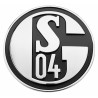 FC Schalke 04 Aufkleber - Chromlogo -  3D Sticker | schwarz-silber | Logo | Autoaufkleber | S04