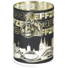 1. FC Köln  LED Windlicht - Skyline - | schwarz-gold | Glas | Tischlicht | Leuchte