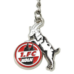 1. FC Köln Schlüsselanhänger - Würfelkette Pylon - mit Logo Charm-Anhänger