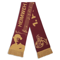1. FC Köln Premiumschal - Willi Ostermann -  bordeaux | Schal  | Fanschal | Strickschal