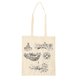 Borussia Dortmund Stoffbeutel beige | Beutel | Tasche | Baumwoll-Tragetasche | BVB 09
