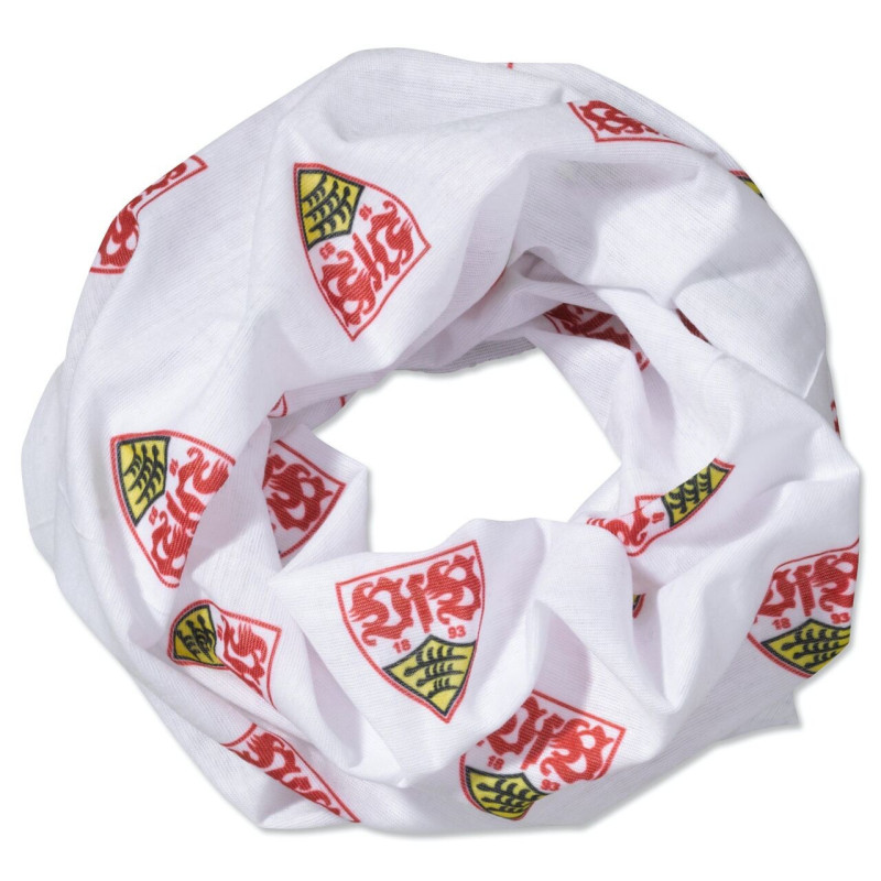 VfB Stuttgart Multifunktionstuch - Wappen - Weiß | Schlauchschal | Tuch | Halstuch