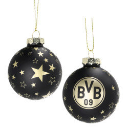 Borussia Dortmund Christbaumkugeln 6er Set | Weihnachtskugeln | Weihnachtsbaumkugeln | BVB 09