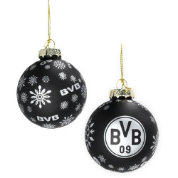 Borussia Dortmund Christbaumkugeln 6er Set | Weihnachtskugeln | Weihnachtsbaumkugeln | BVB 09