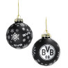 Borussia Dortmund Christbaumkugeln 6er Set | Weihnachtskugeln | Weihnachtsbaumkugeln | BVB 09