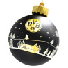 Borussia Dortmund LED Christbaumkugel schwarz | Weihnachtskugel | BVB 09