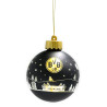Borussia Dortmund LED Christbaumkugel schwarz | Weihnachtskugel | BVB 09