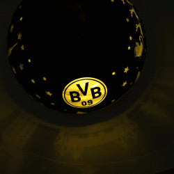 Borussia Dortmund LED Christbaumkugel schwarz | Weihnachtskugel | BVB 09