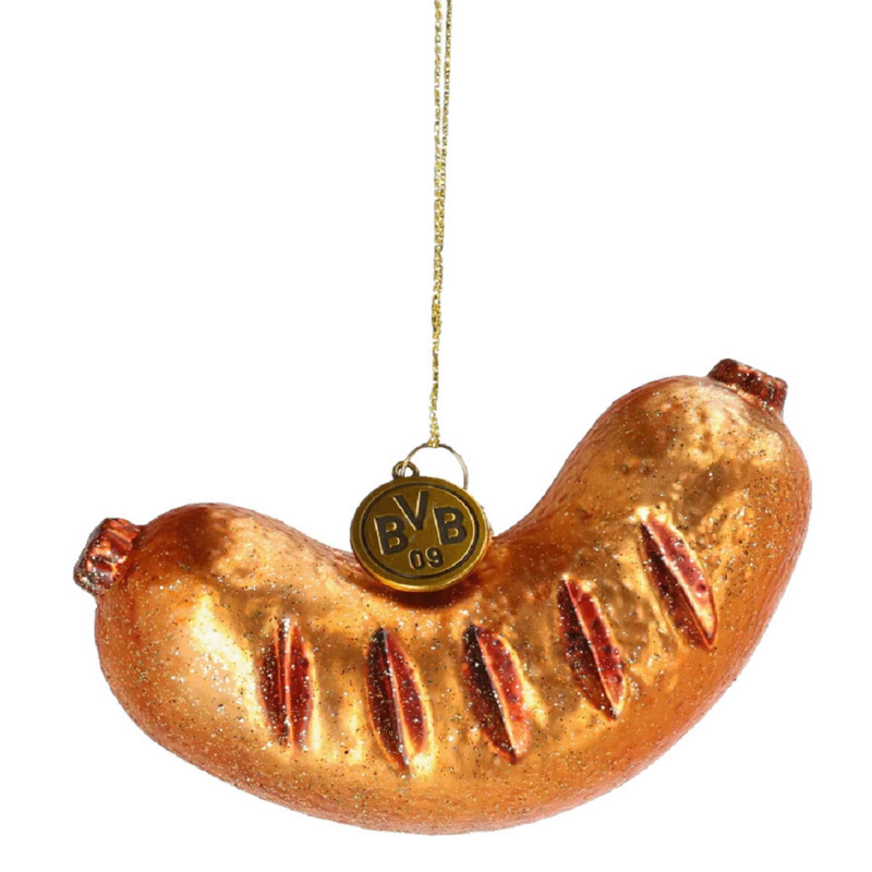 Borussia Dortmund Weihnachtskugel - Bratwurst - Baumanhänger | Kugel | Christbaumkugel | BVB 09