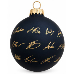 Borussia Dortmund Weihnachtskugel Signature 2026/27 | schwarz-gold | Christbaumkugel | Unterschriften | BVB 09