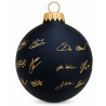 Borussia Dortmund Weihnachtskugel Signature 2026/27 | schwarz-gold | Christbaumkugel | Unterschriften | BVB 09