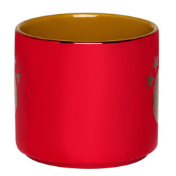FC Bayern München Tasse rotmetallic-gold - 5 Sterne Logo - Kaffeetasse | FCB