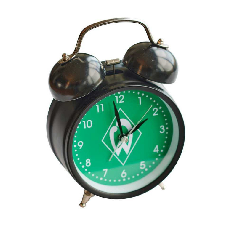 SV Werder Bremen Glockenwecker - Raute - grün | Wecker | Retrodesign | Uhr