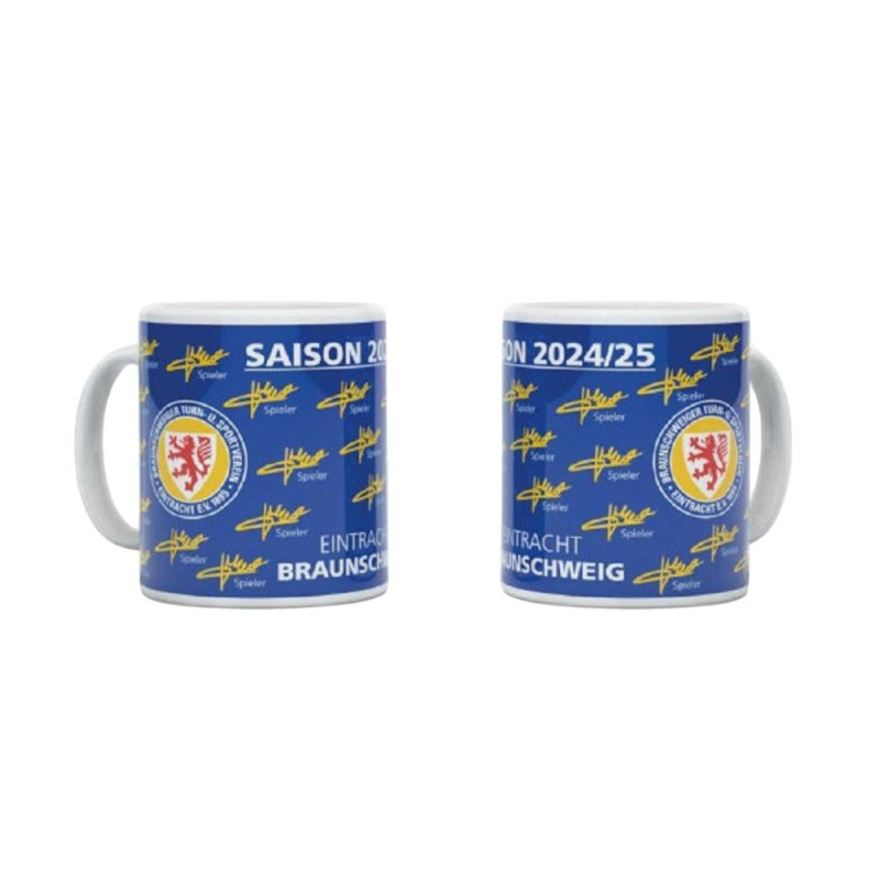 Eintracht Braunschweig Tasse - Signatur 2024/25 - Kaffeetasse Unterschriften BTSV