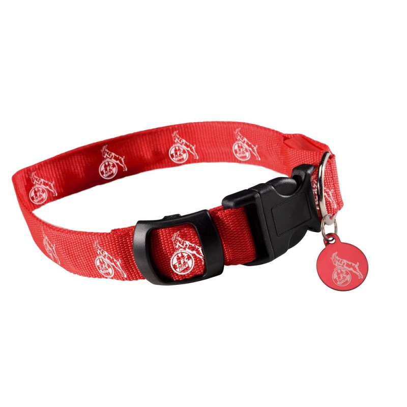 1. FC Köln LED Hundehalsband - Größe L - Halsband für Hunde 50-60 cm