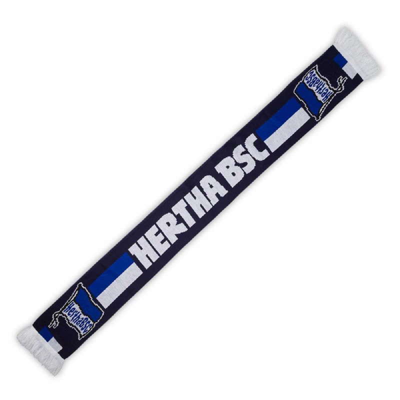 Hertha BSC Berlin Schal - Blau-Weiss-Streifen - navy Fanschal HBSCB