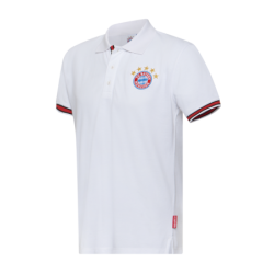 FC Bayern München Poloshirt - 5 Sterne - weiß | Größe S | Polo Shirt | FCB