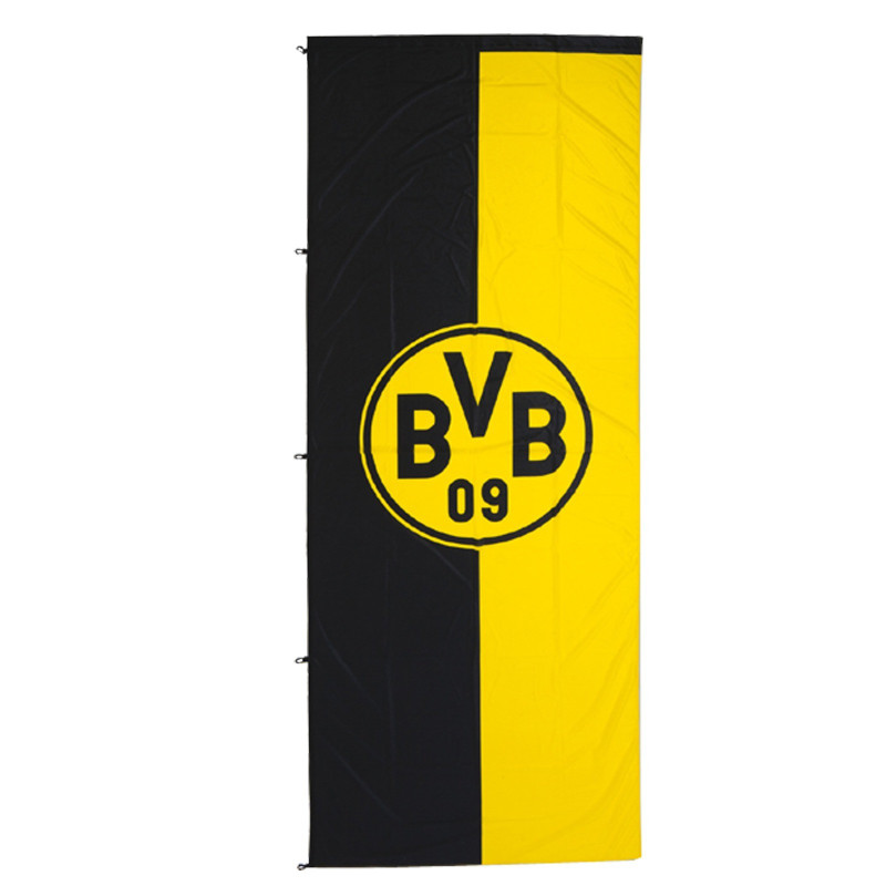 Borussia Dortmund Hissfahne - Hochformat - XXL Fahne Logo (150 x 400 cm) Flagge BVB 09