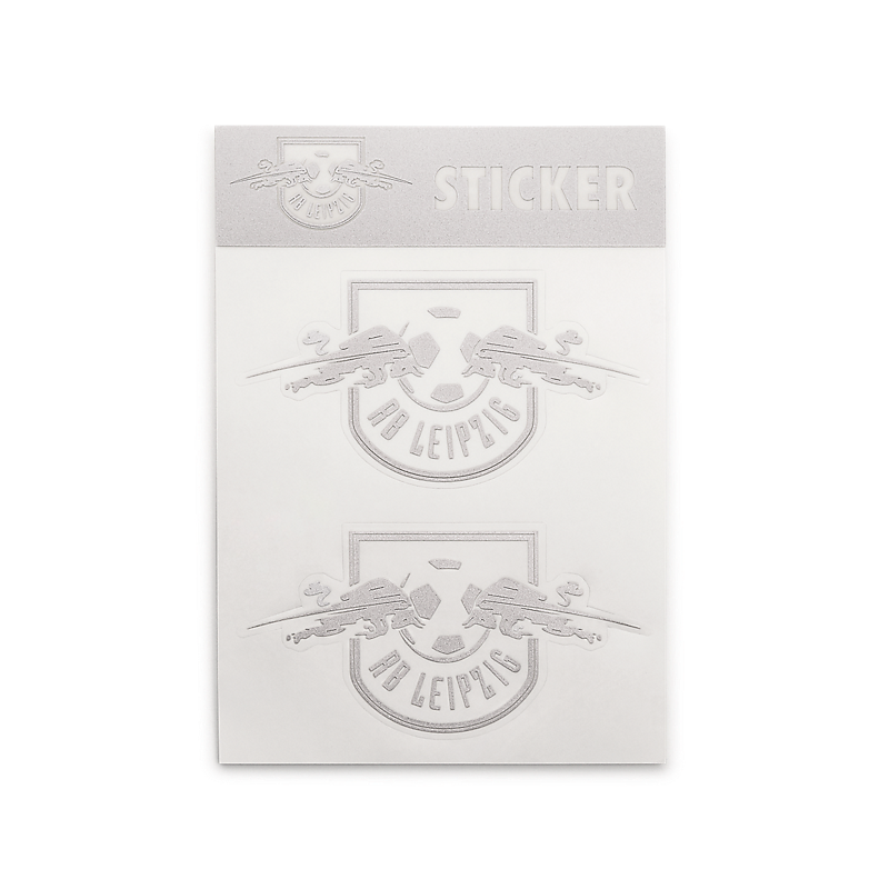 RB Leipzig Sticker - Logo silber - 2er Set  Aufkleberkarte Aufkleber RBL