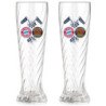 FC Bayern München Weißbierglas 2er Set - Doppellogo - 0.5l |Glas | Bierglas | Weizenglas FCB