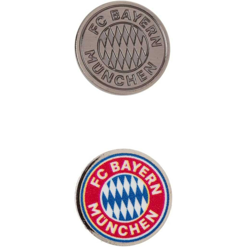 FC Bayern München Logo Pin 2er Set Silber / Farbig Anstecker Emblem Button FCB