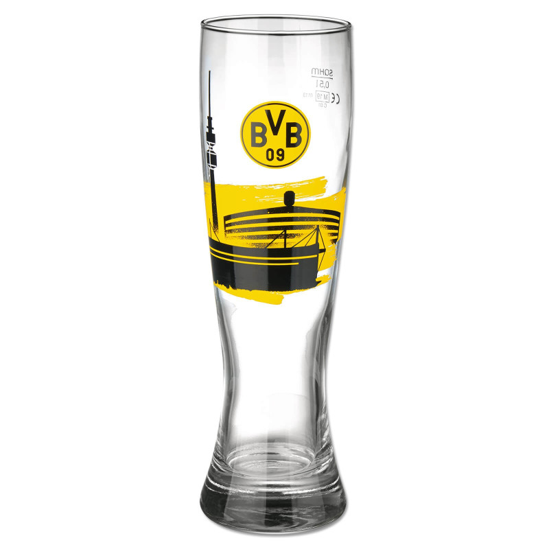 Borussia Dortmund Weizenglas - Skyline - Glas | Bierglas | Weißbierglas | Weizenbierglas | BVB 09
