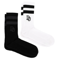 Borussia Dortmund Socken 2er Set - College - schwarz & weiß Sportsocke | Tennissocke BVB 09