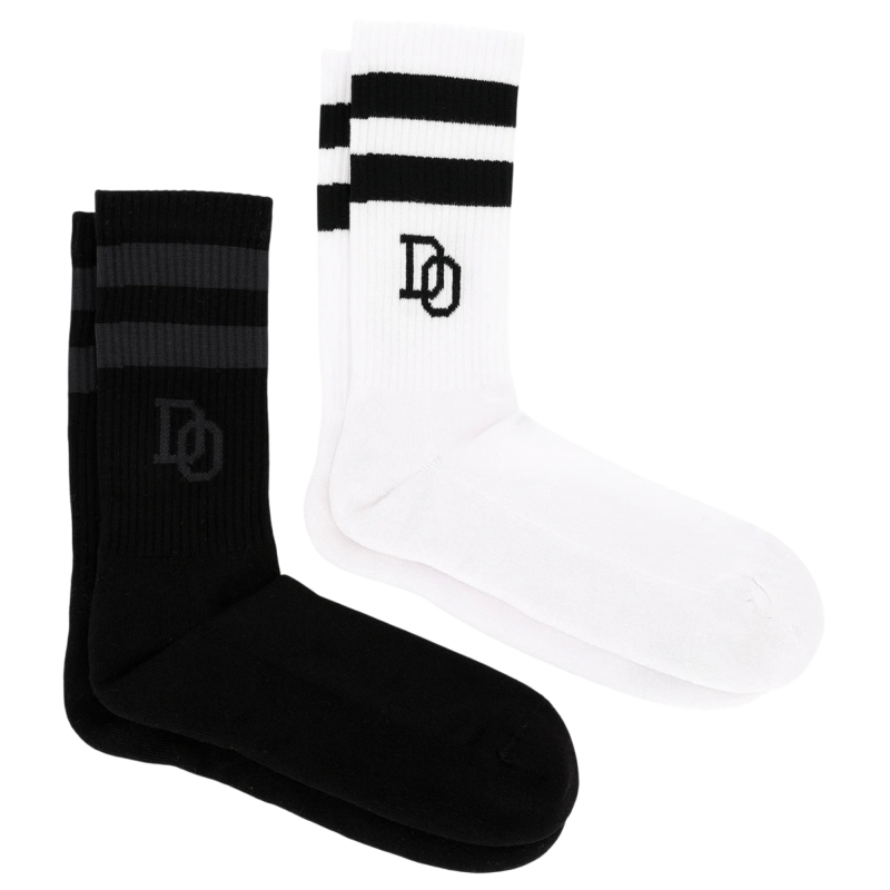 Borussia Dortmund Socken 2er Set - College - schwarz & weiß Sportsocke | Tennissocke BVB 09