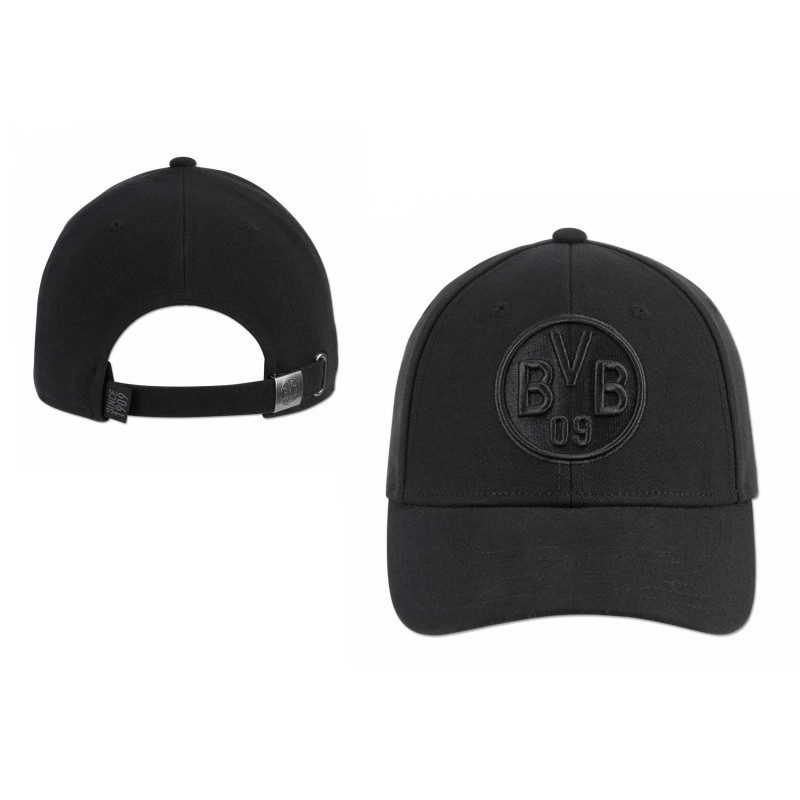 Borussia Dortmund Kappe - all black - Cap schwarz Basecap BVB 09