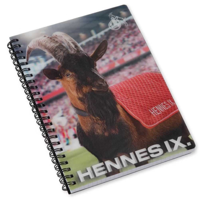 1. FC Köln Notizbuch - Hennes IX 3D - Tagebuch Notizblock