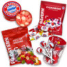 FC Bayern München Süßigkeiten Fan-Set: Bonbon 200g+Gummibärchen 200g+Lollipops 150g+Kaubonbon 200g FCB