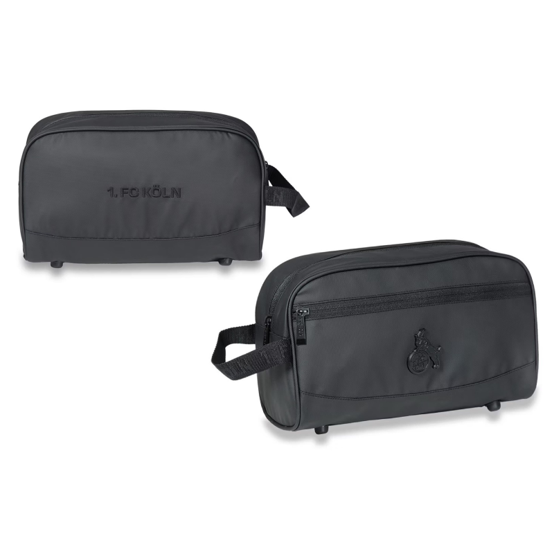 1. FC Köln Kulturbeutel - all Black - schwarz | Waschtasche | Kulturtasche
