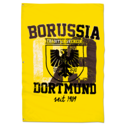 Borussia Dortmund Hissfahne mit Stadtwappen | 150 x 100 cm | Fahne | Flagge | BVB 09