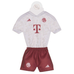 FC Bayern München Autotrikot UCL 2023-24 Offwhite/Bordeaux Mini Kit Auto Trikot mit Saugnapf FCB